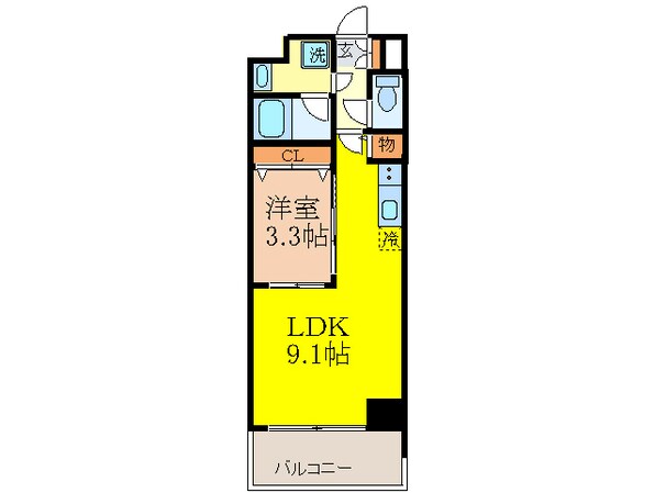 ルミネソレイユ江坂の物件間取画像